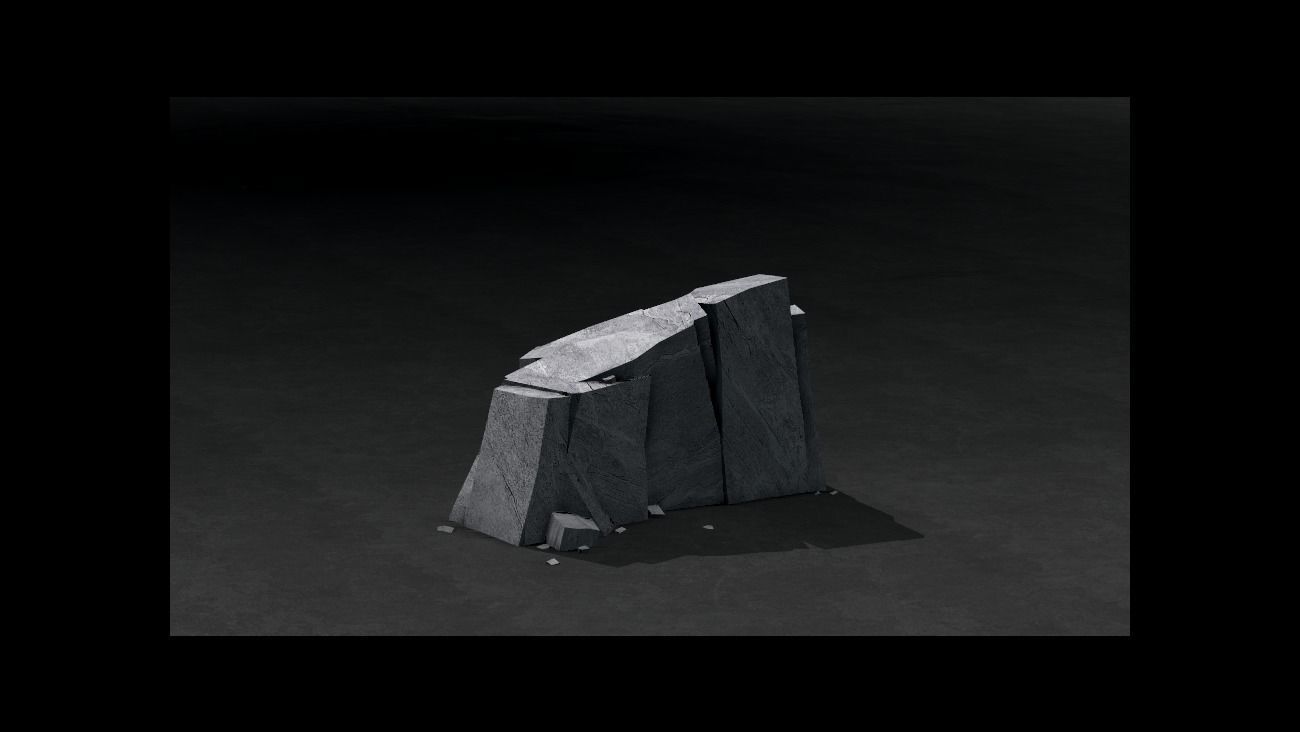 Stylized Cliffs Low-poly 3D model_8