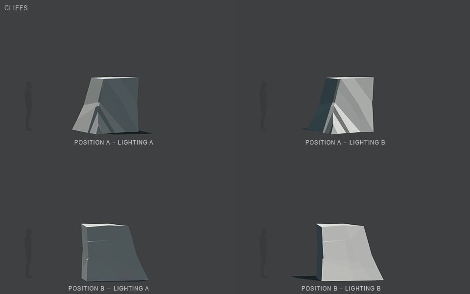 Stylized Cliffs Low-poly 3D model_46