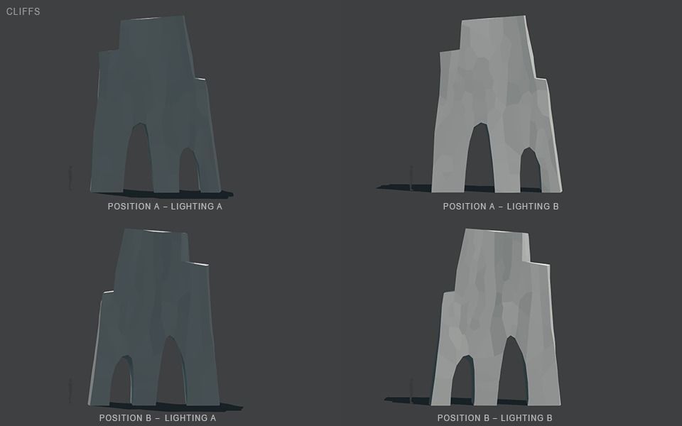 Stylized Cliffs Low-poly 3D model_75