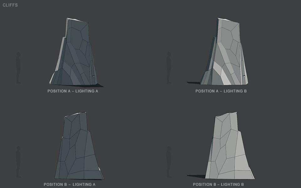 Stylized Cliffs Low-poly 3D model_50