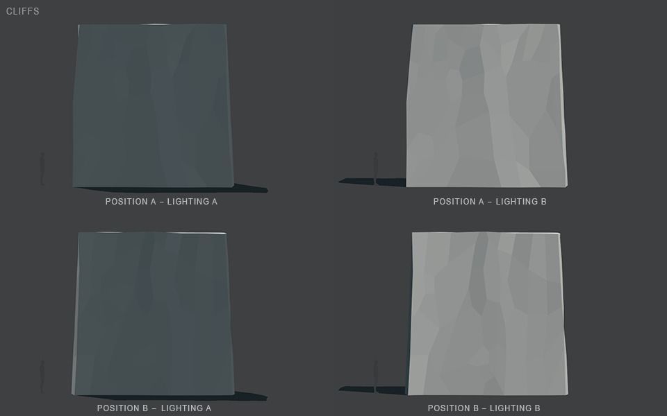 Stylized Cliffs Low-poly 3D model_71