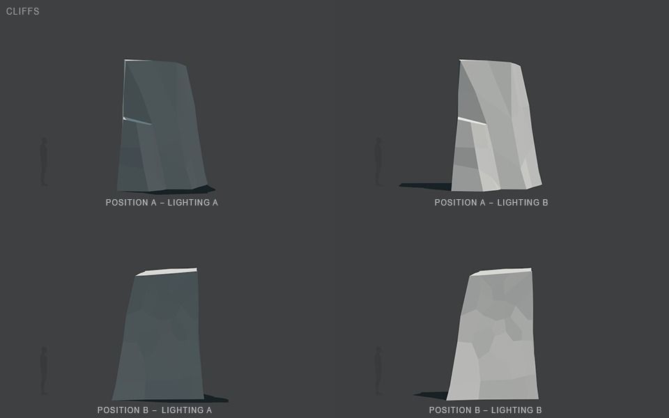 Stylized Cliffs Low-poly 3D model_67