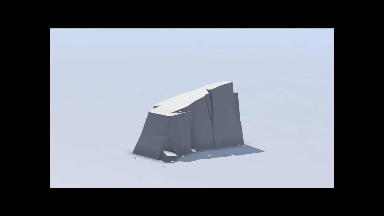 Stylized Cliffs Low-poly 3D model_6