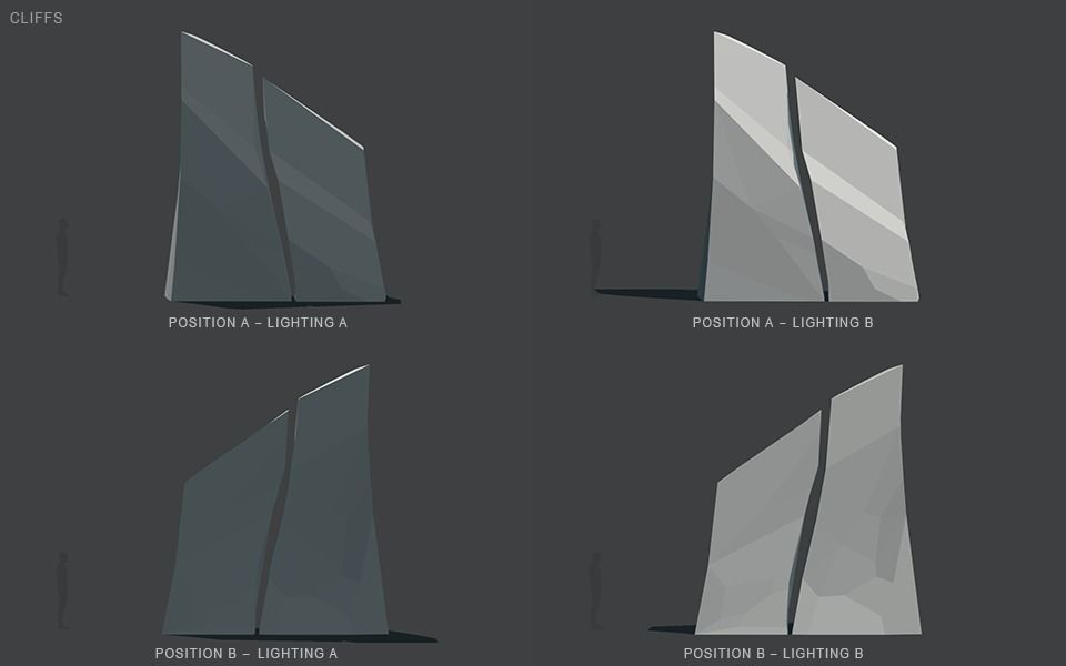 Stylized Cliffs Low-poly 3D model_63