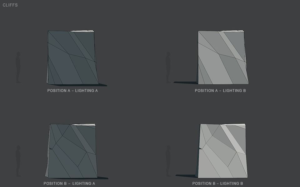 Stylized Cliffs Low-poly 3D model_60