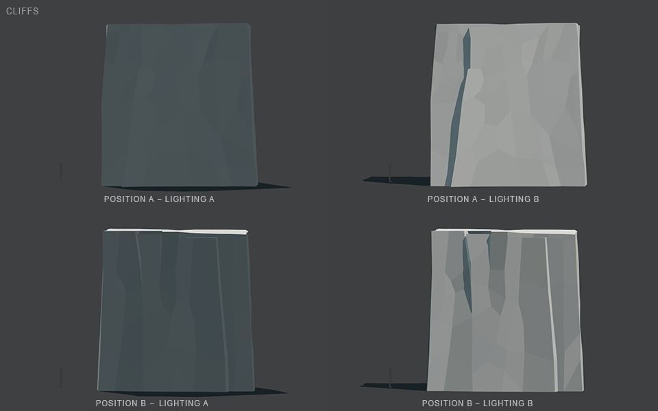 Stylized Cliffs Low-poly 3D model_85