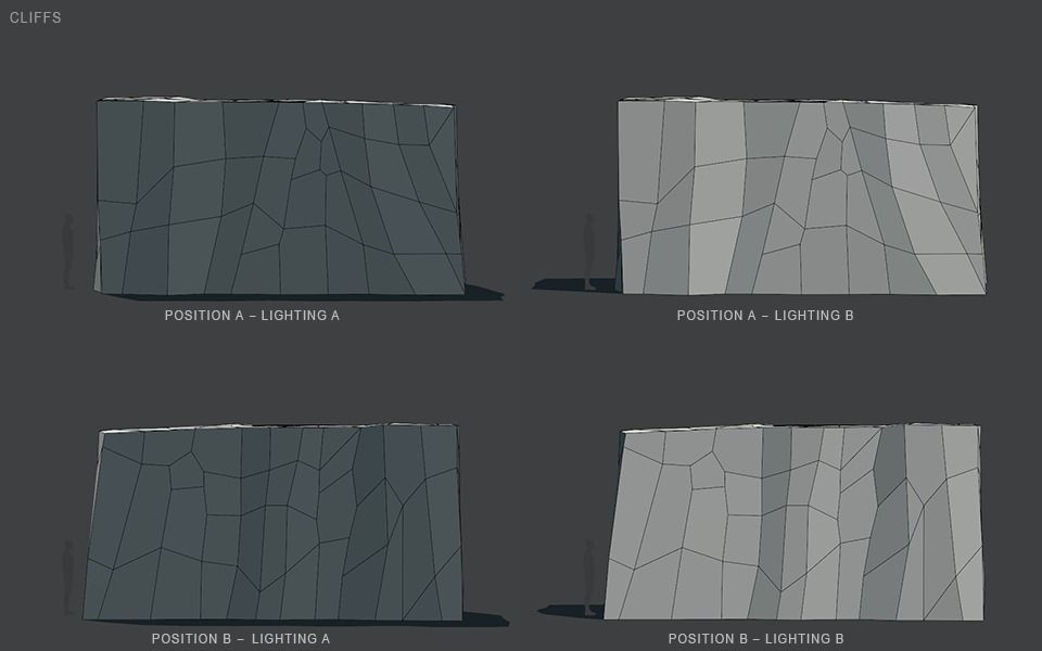 Stylized Cliffs Low-poly 3D model_70