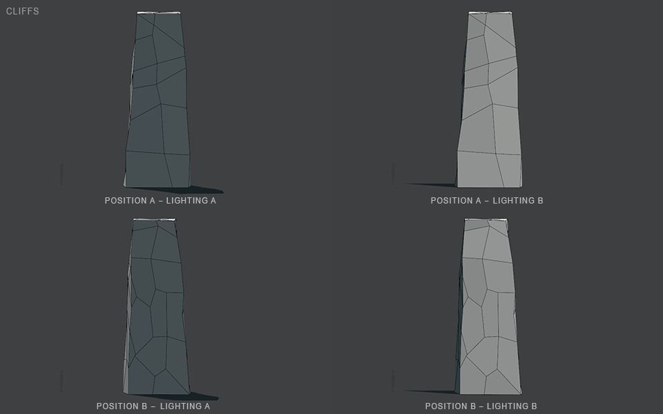 Stylized Cliffs Low-poly 3D model_82