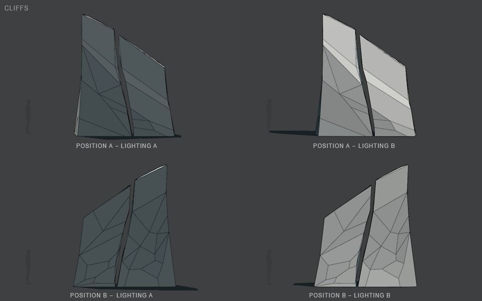 Stylized Cliffs Low-poly 3D model_64