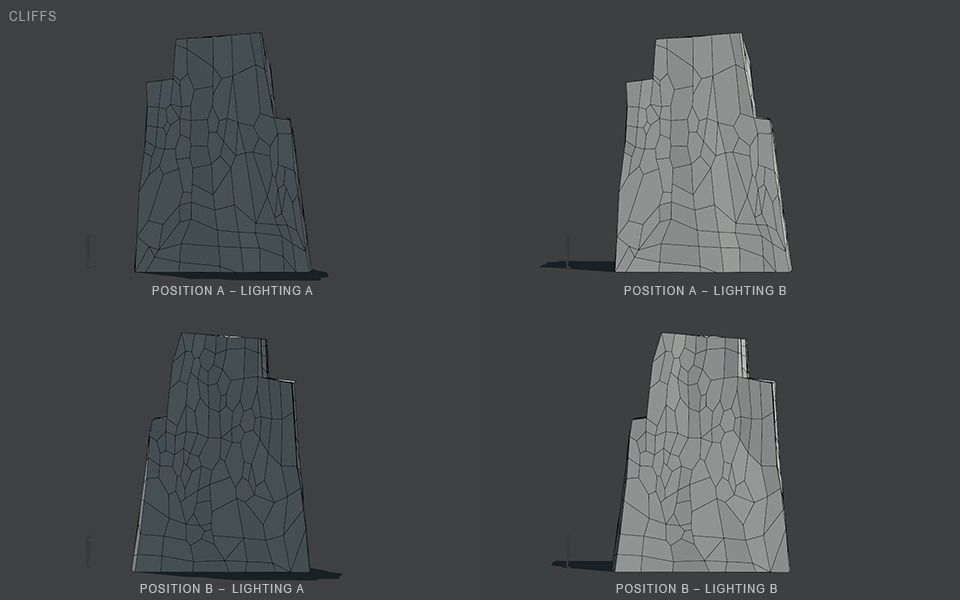 Stylized Cliffs Low-poly 3D model_80