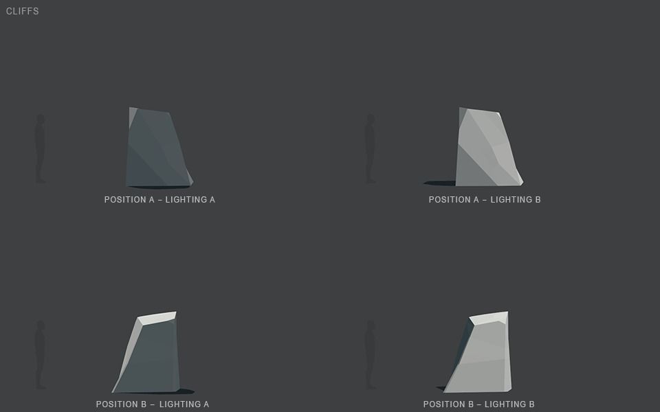 Stylized Cliffs Low-poly 3D model_47