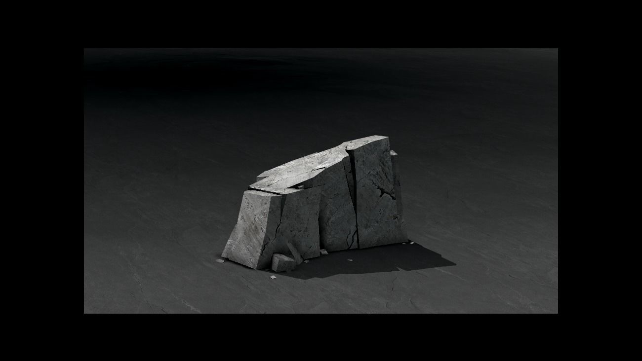 Stylized Cliffs Low-poly 3D model_10