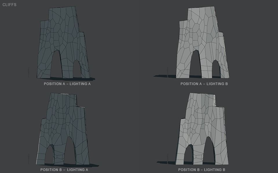 Stylized Cliffs Low-poly 3D model_76