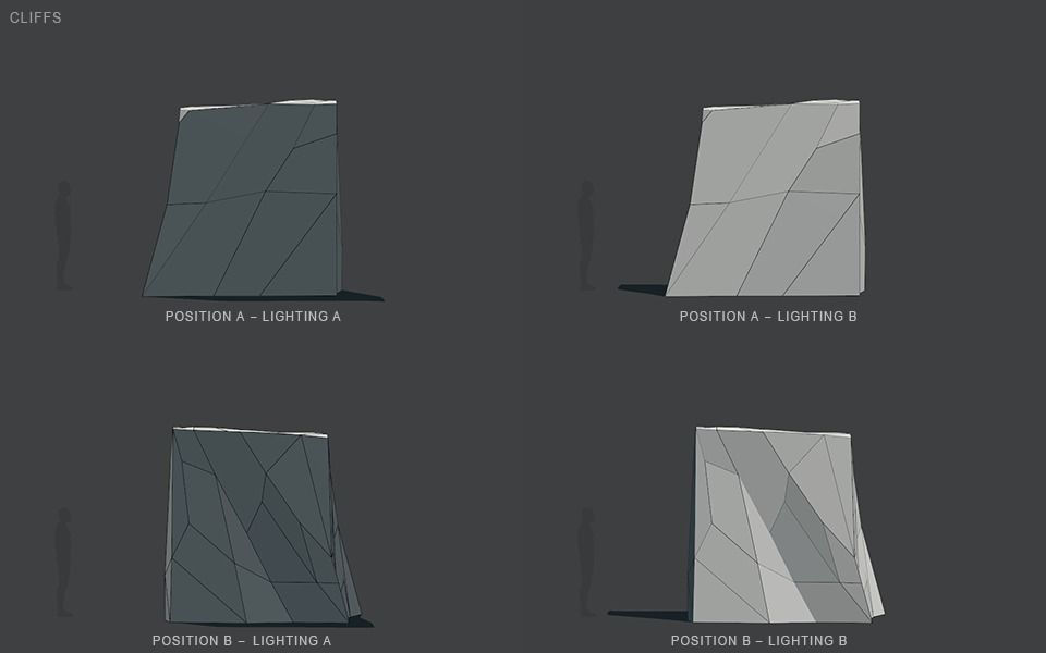 Stylized Cliffs Low-poly 3D model_56