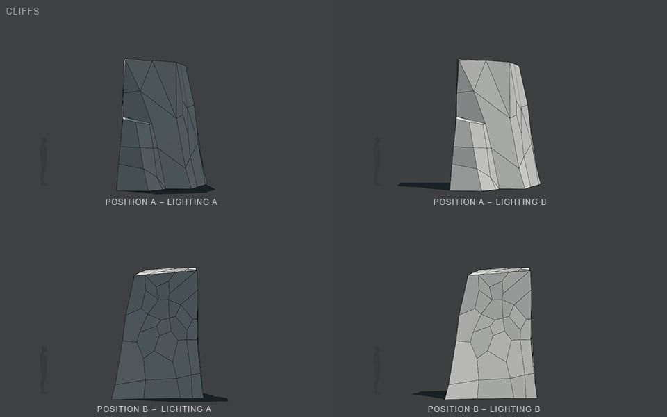 Stylized Cliffs Low-poly 3D model_68