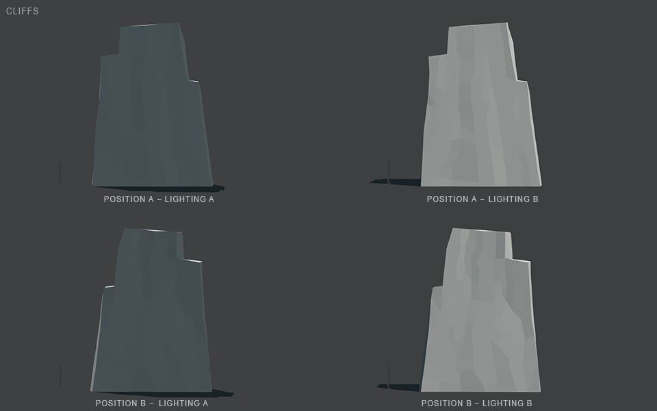Stylized Cliffs Low-poly 3D model_79