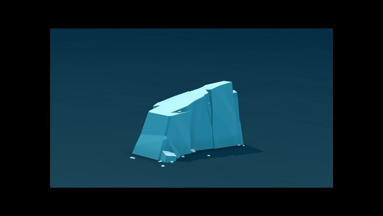 Stylized Cliffs Low-poly 3D model_4