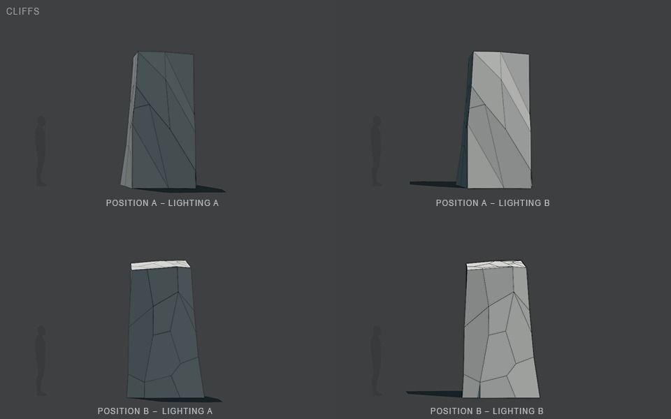 Stylized Cliffs Low-poly 3D model_54