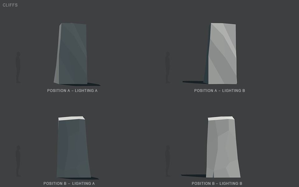 Stylized Cliffs Low-poly 3D model_53