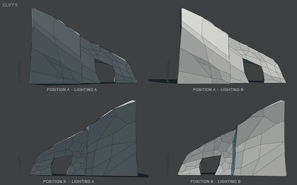 Stylized Cliffs Low-poly 3D model_66
