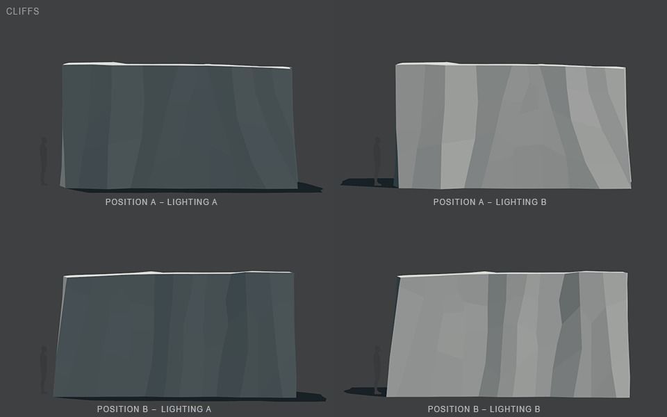 Stylized Cliffs Low-poly 3D model_69