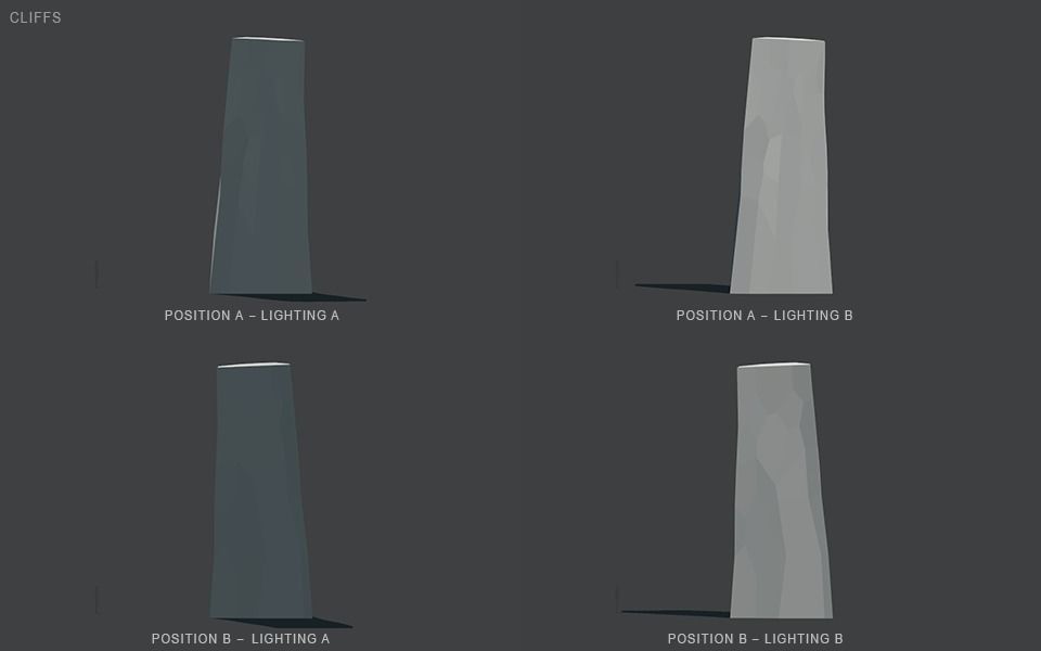 Stylized Cliffs Low-poly 3D model_89