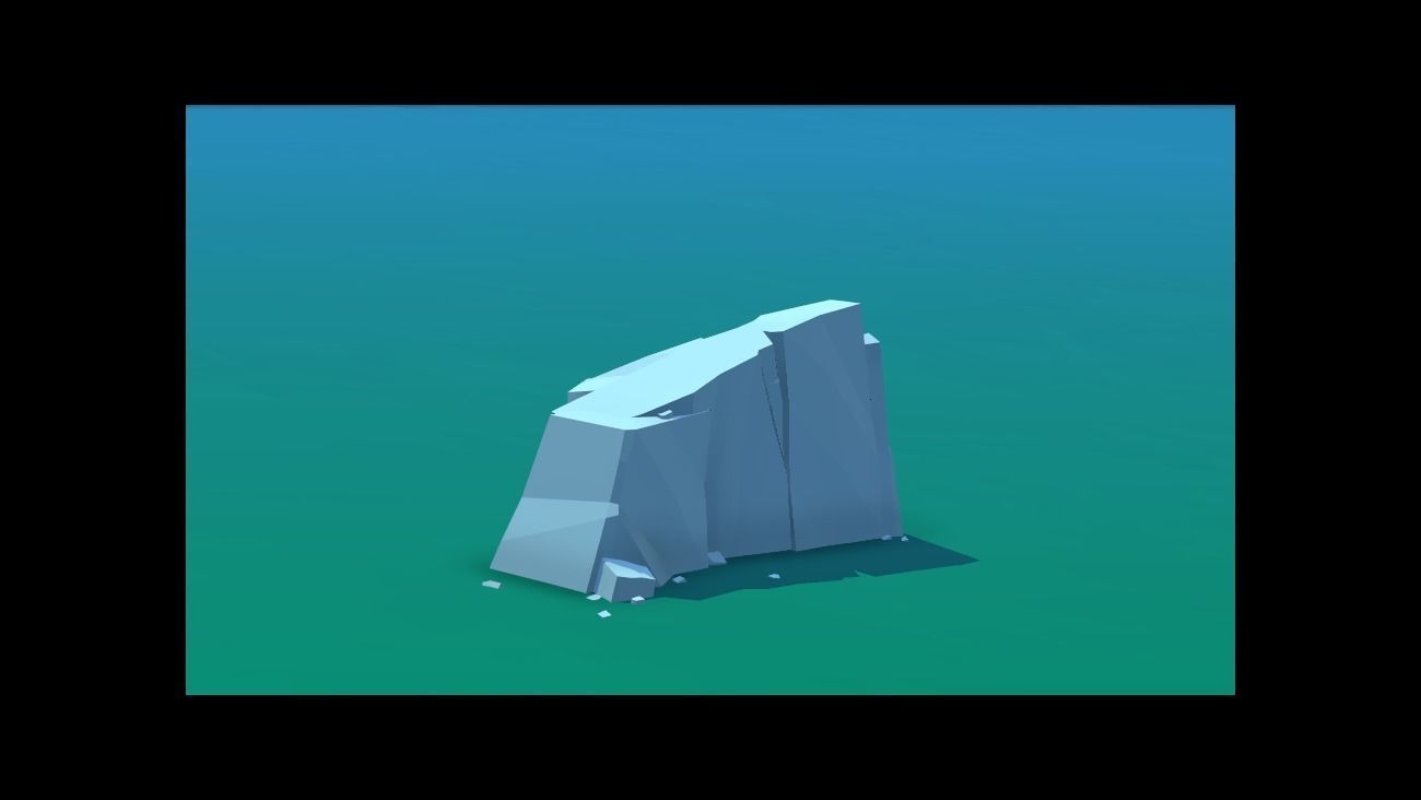 Stylized Cliffs Low-poly 3D model_2