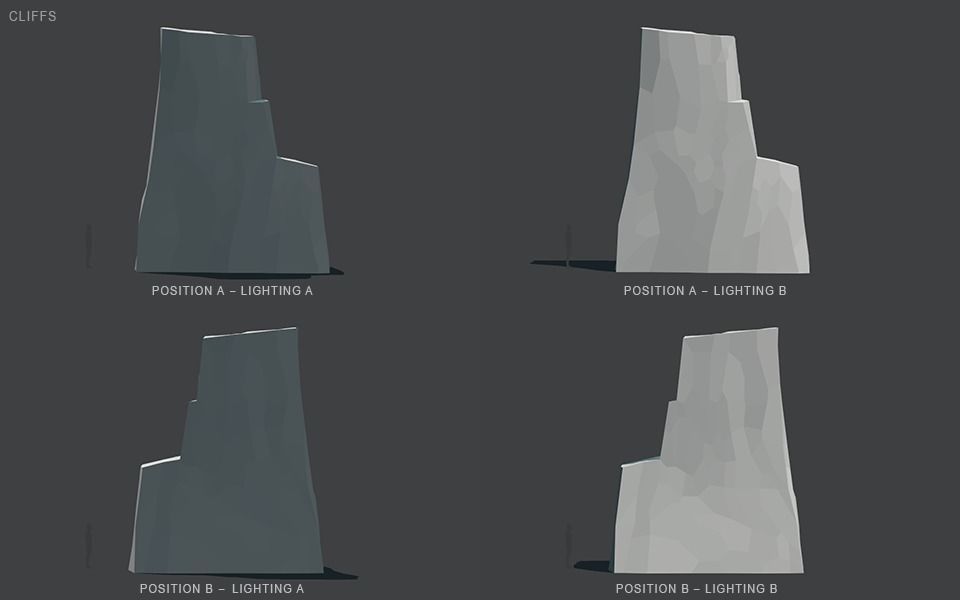 Stylized Cliffs Low-poly 3D model_77