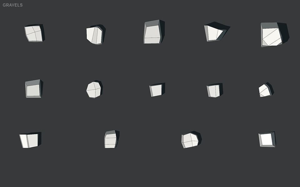 Stylized Cliffs Low-poly 3D model_114