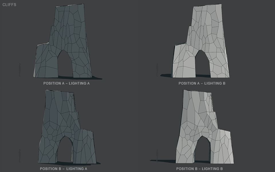 Stylized Cliffs Low-poly 3D model_74