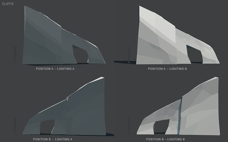Stylized Cliffs Low-poly 3D model_65