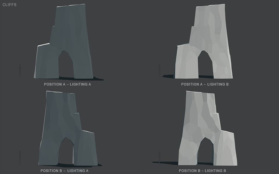 Stylized Cliffs Low-poly 3D model_73