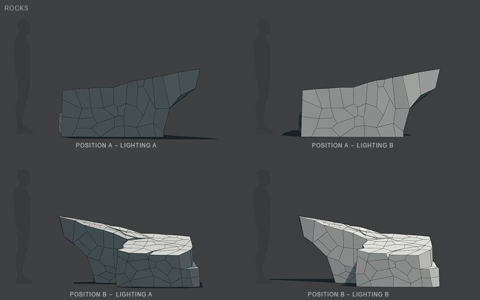 Low Poly Rocks stone sculpture Low-poly 3D model_75