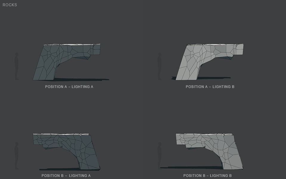 Low Poly Rocks stone sculpture Low-poly 3D model_105