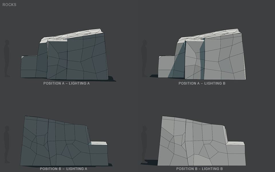 Low Poly Rocks stone sculpture Low-poly 3D model_99