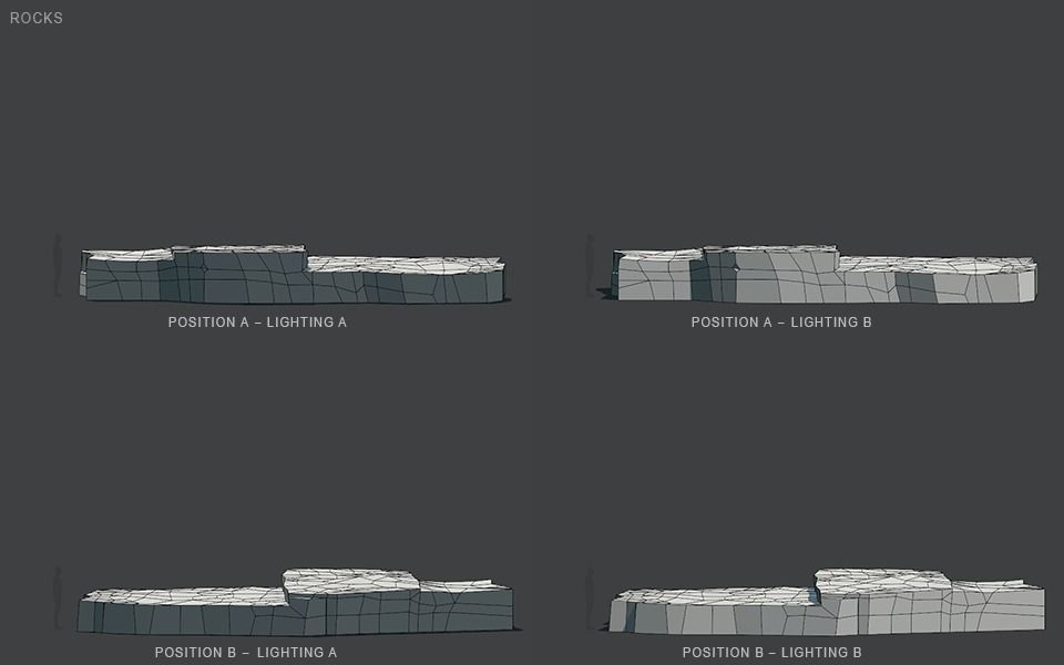 Low Poly Rocks stone sculpture Low-poly 3D model_111