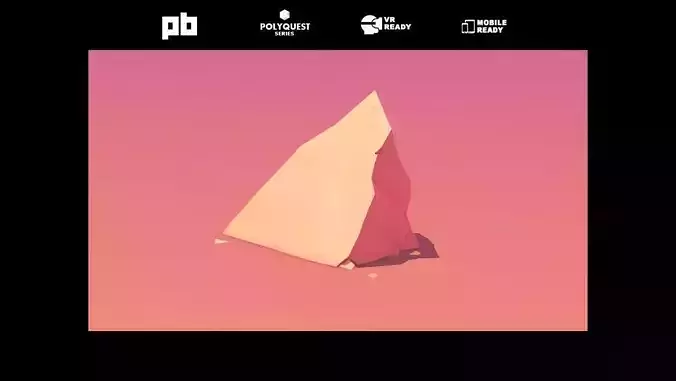 Low Poly Rocks stone sculpture Low-poly 3D model