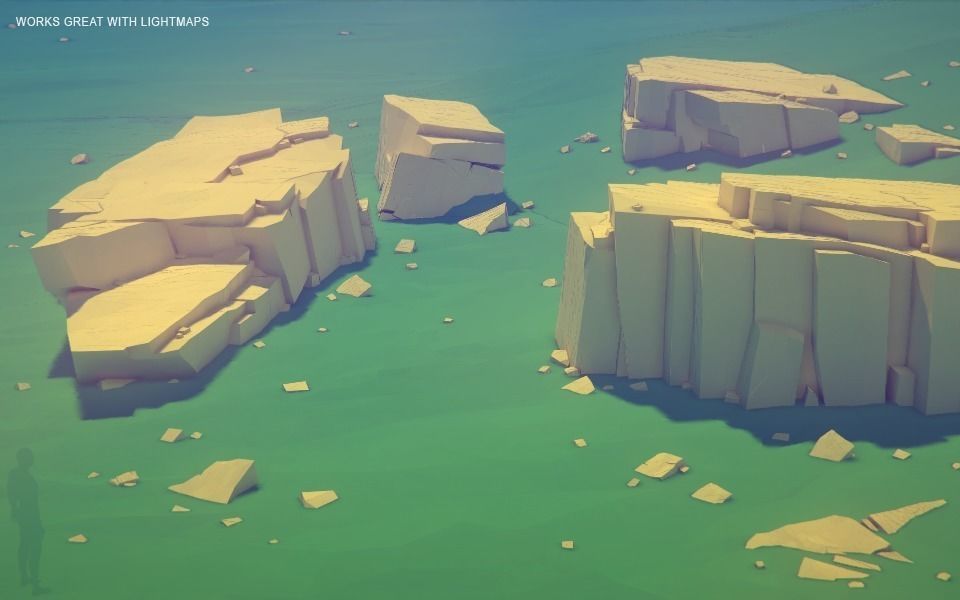 Low Poly Rocks stone sculpture Low-poly 3D model_49