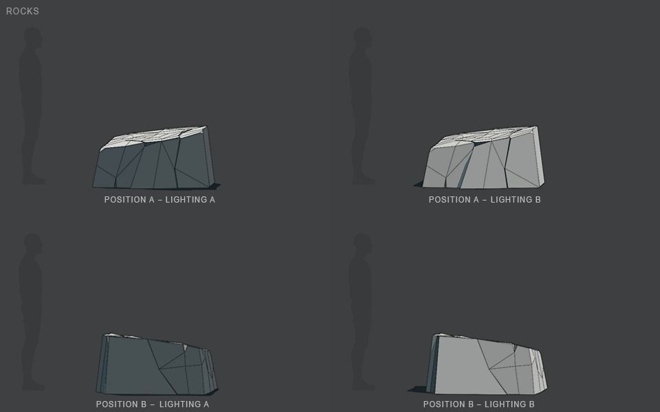 Low Poly Rocks stone sculpture Low-poly 3D model_67
