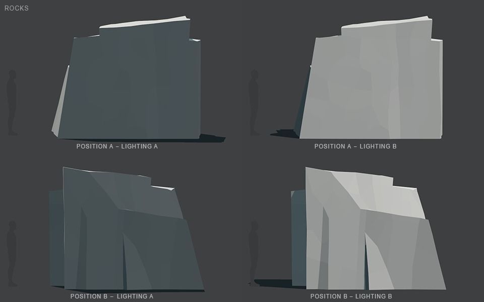 Low Poly Rocks stone sculpture Low-poly 3D model_90