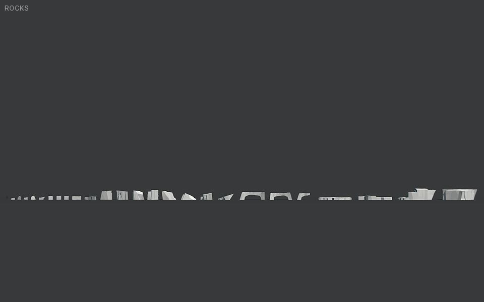 Low Poly Rocks stone sculpture Low-poly 3D model_55