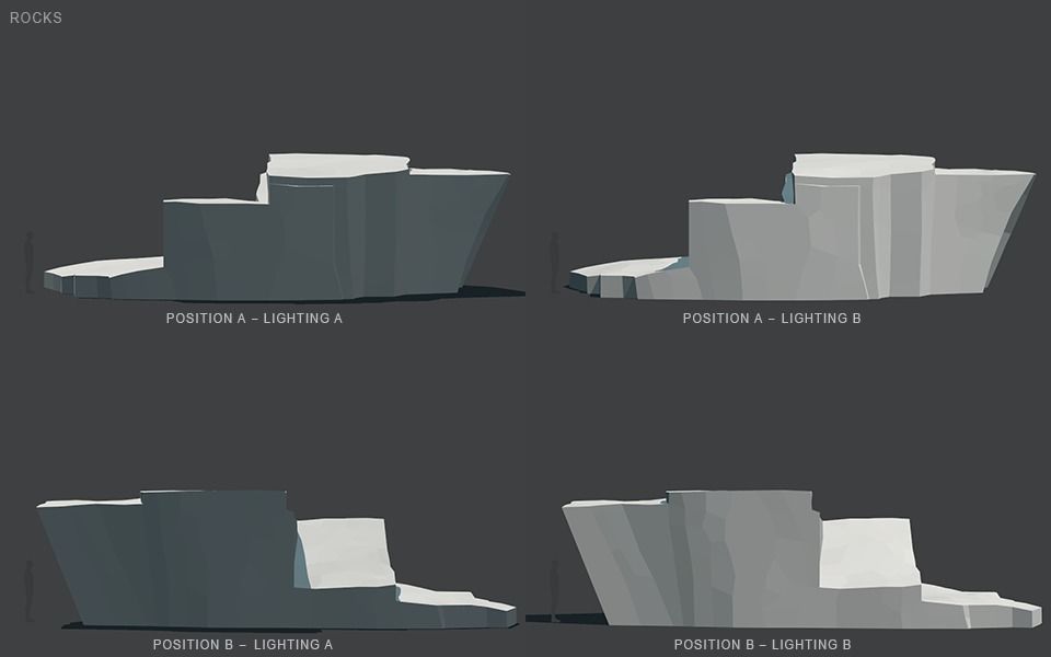 Low Poly Rocks stone sculpture Low-poly 3D model_112