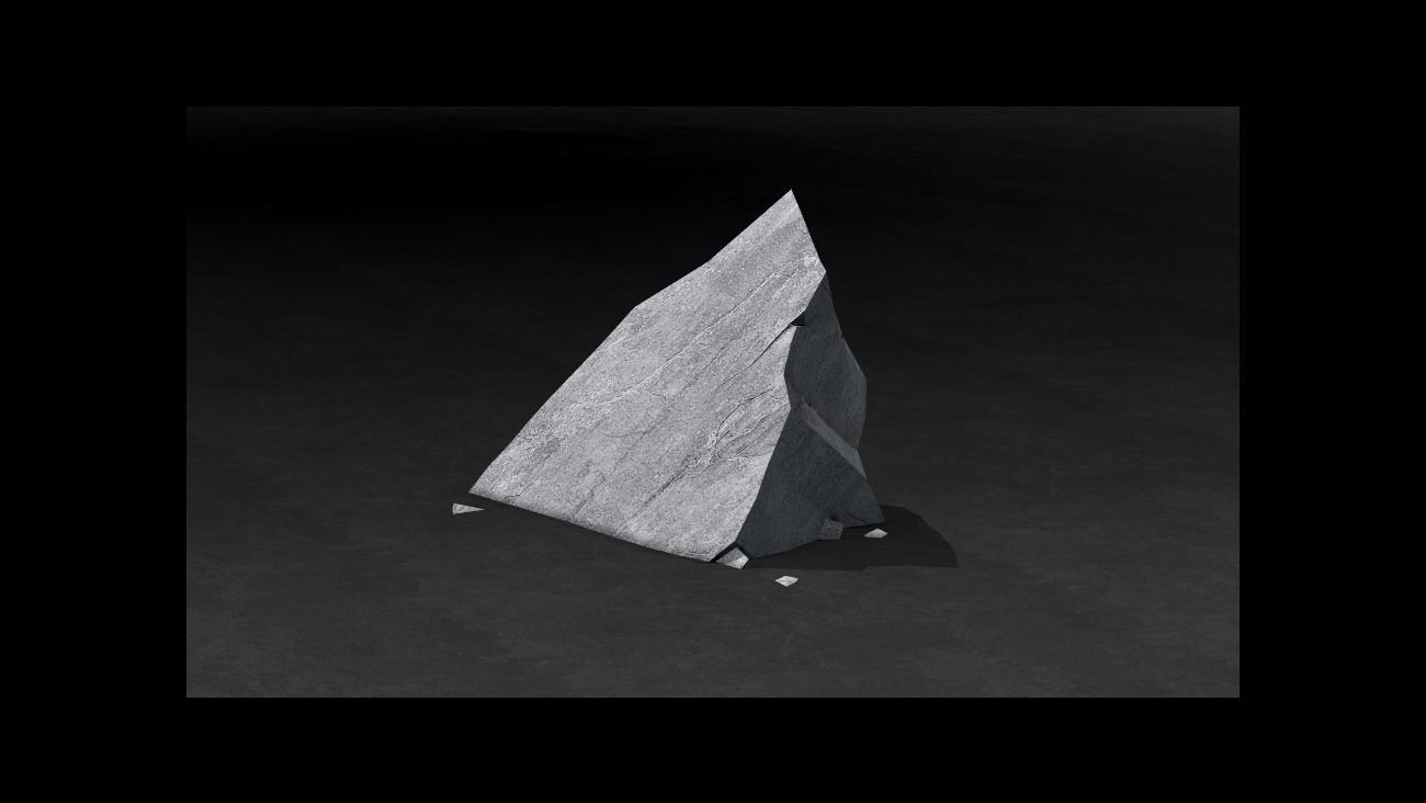 Low Poly Rocks stone sculpture Low-poly 3D model_10