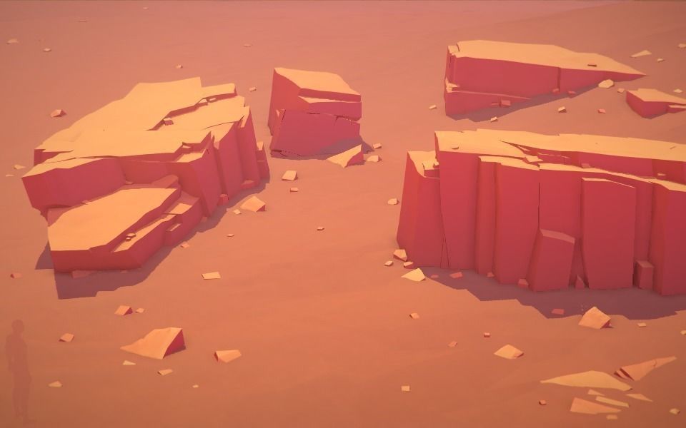 Low Poly Rocks stone sculpture Low-poly 3D model_15