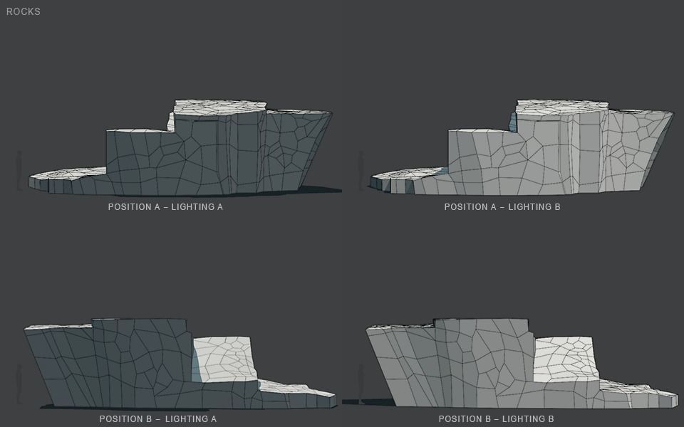 Low Poly Rocks stone sculpture Low-poly 3D model_113