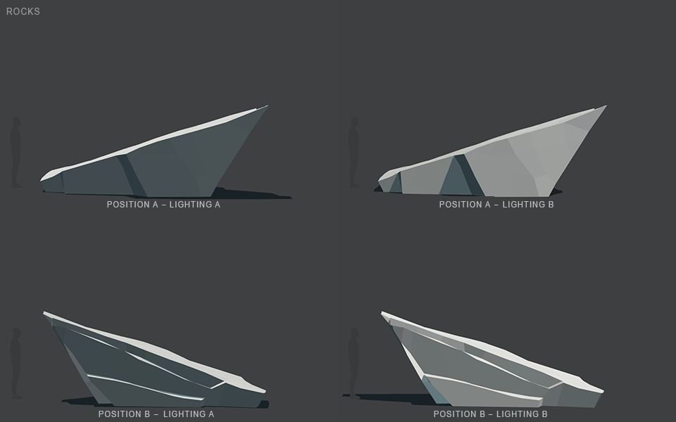 Low Poly Rocks stone sculpture Low-poly 3D model_100