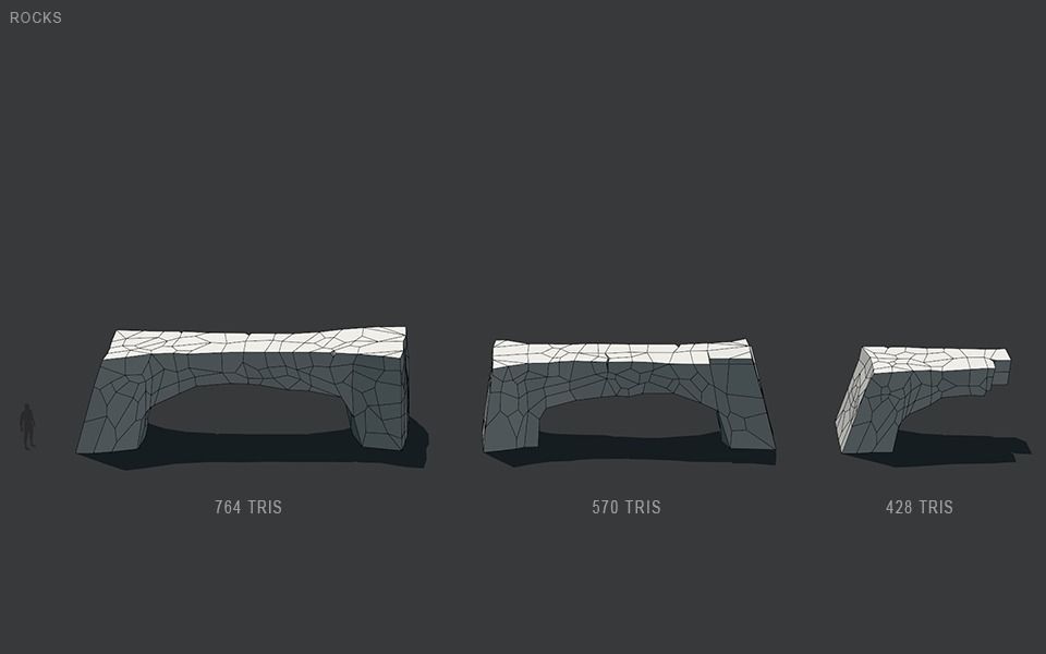 Low Poly Rocks stone sculpture Low-poly 3D model_31