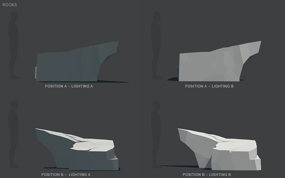 Low Poly Rocks stone sculpture Low-poly 3D model_74