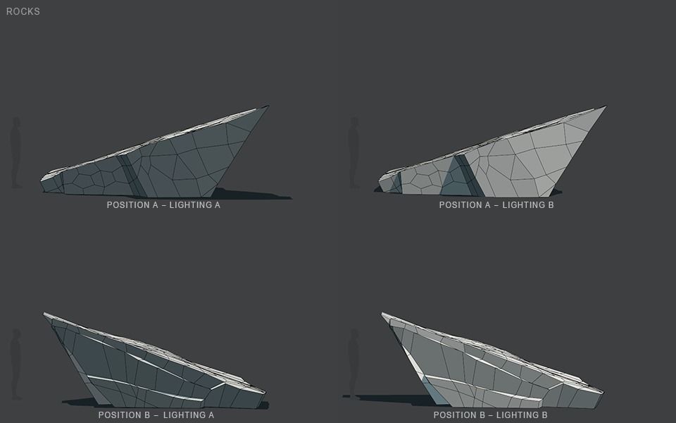 Low Poly Rocks stone sculpture Low-poly 3D model_101