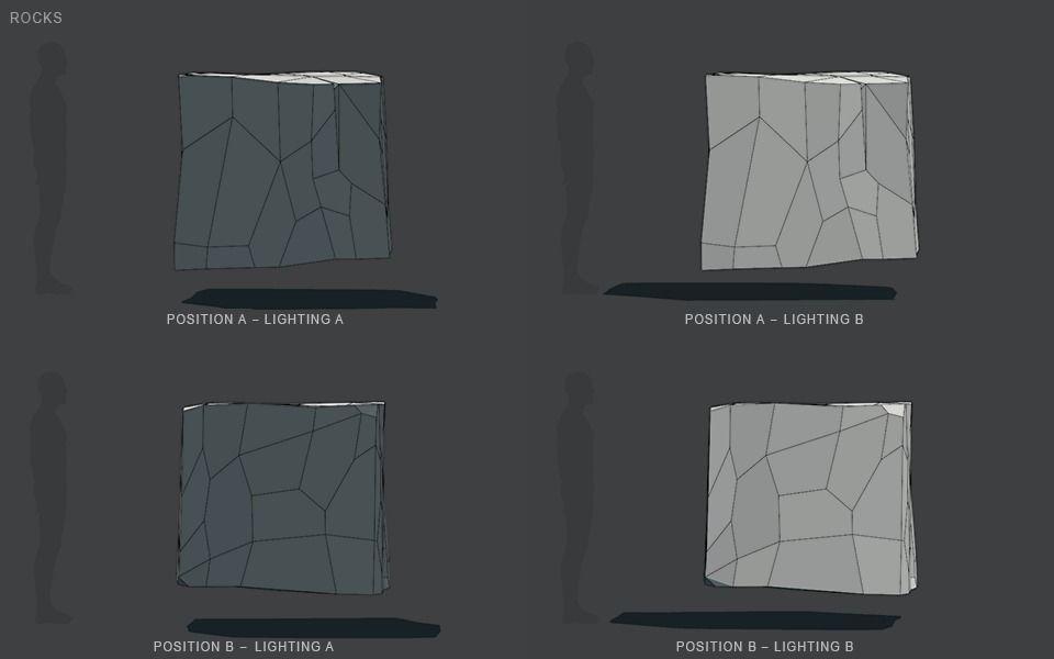 Low Poly Rocks stone sculpture Low-poly 3D model_77